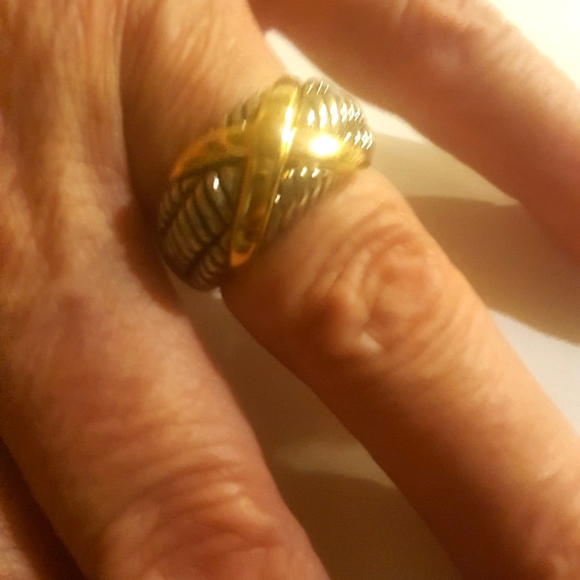 Braided X  Crossover Tapered Band Ring NEW DESIGNER 🧑‍🎨 INSPIRED 🧑‍🎨 crisscross - Picture 12 of 16